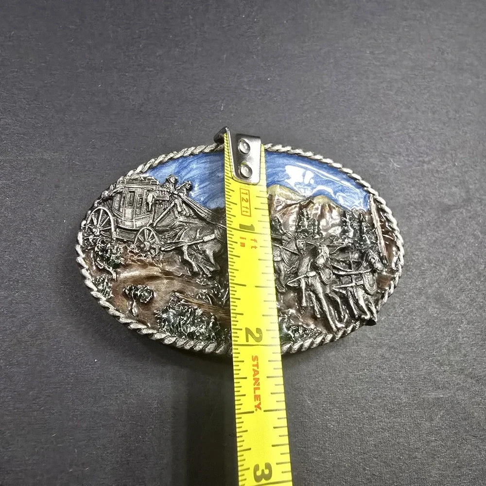 Siskiyou Buckle Co Vintage 1983‎ Stagecouch Williams Oregon Belt Buckle